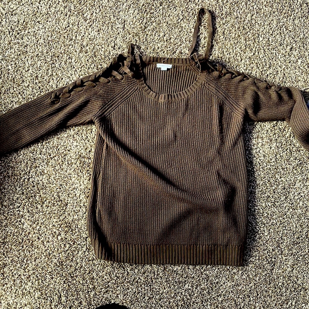 Brown sweater brand leverage made in China size large